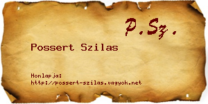 Possert Szilas névjegykártya
